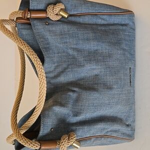 Michael Kors Isla Large Tote Grab Bag: Chambray Denim Blue